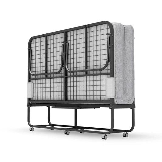 Folding Bed With Mattress For Guests Space Saving Rollaway Bed
