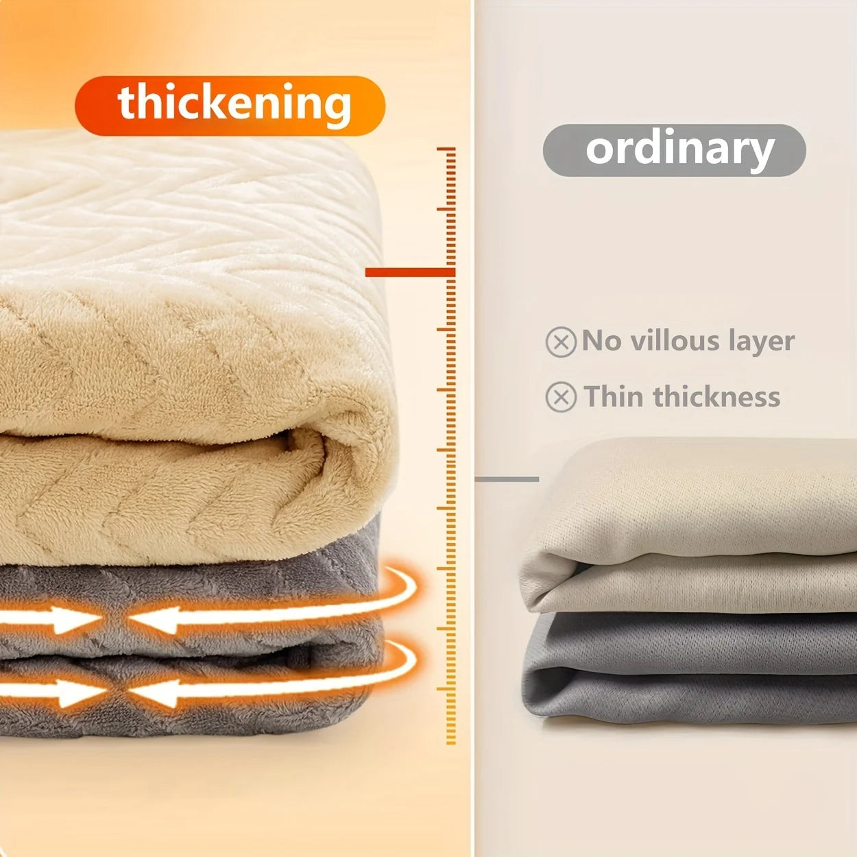 1Pc Thick Blackout Curtains with Velvet Lining, Comfortable Velvet Feel, Noise-Reducing, Windproof, Warm and Cold-Proof Curtains for Living Room and Bedroom, Multiple Installation Methods Including Rod Hooks