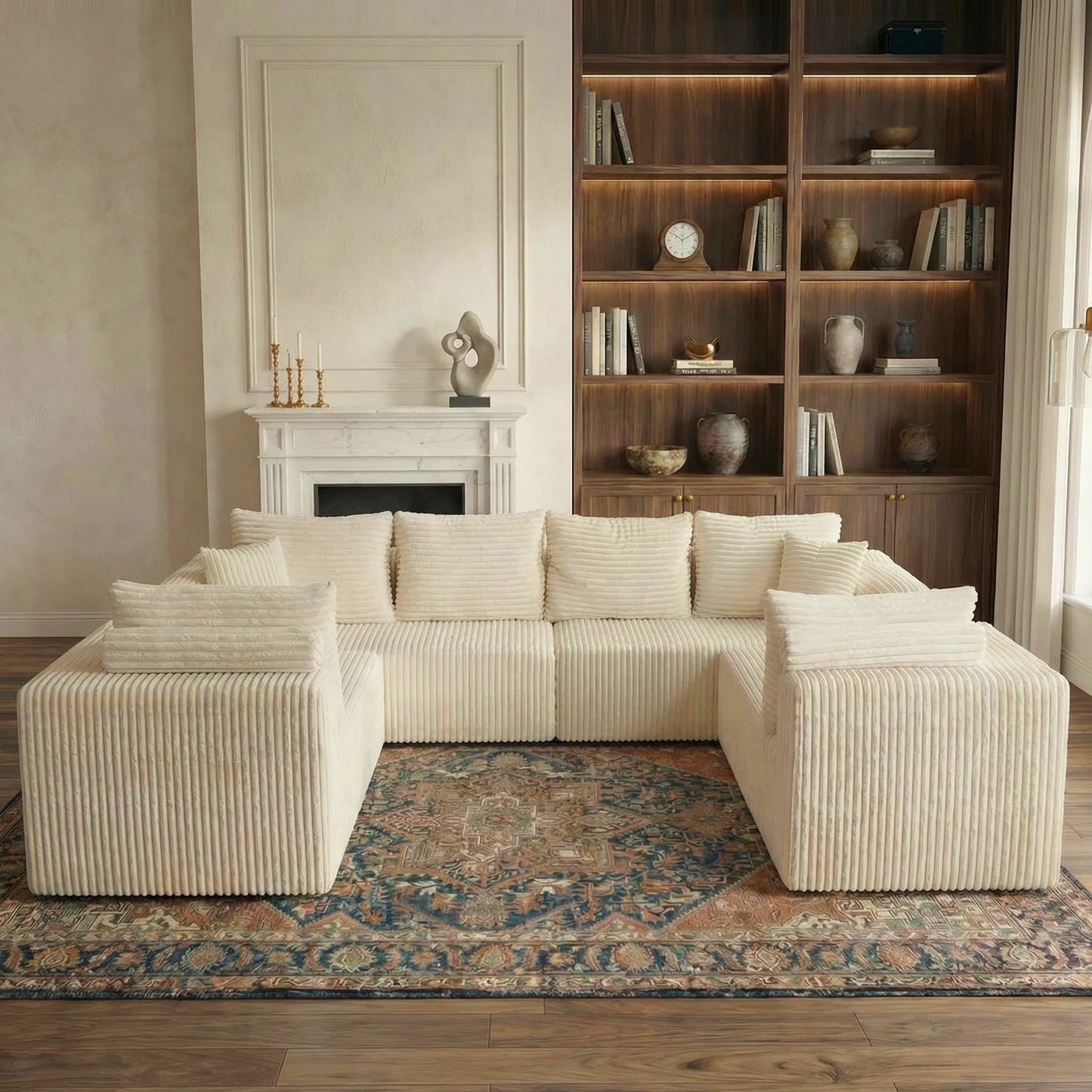 Modular Cloud Sectional Sofa Bed Velvet Frameless Lounge