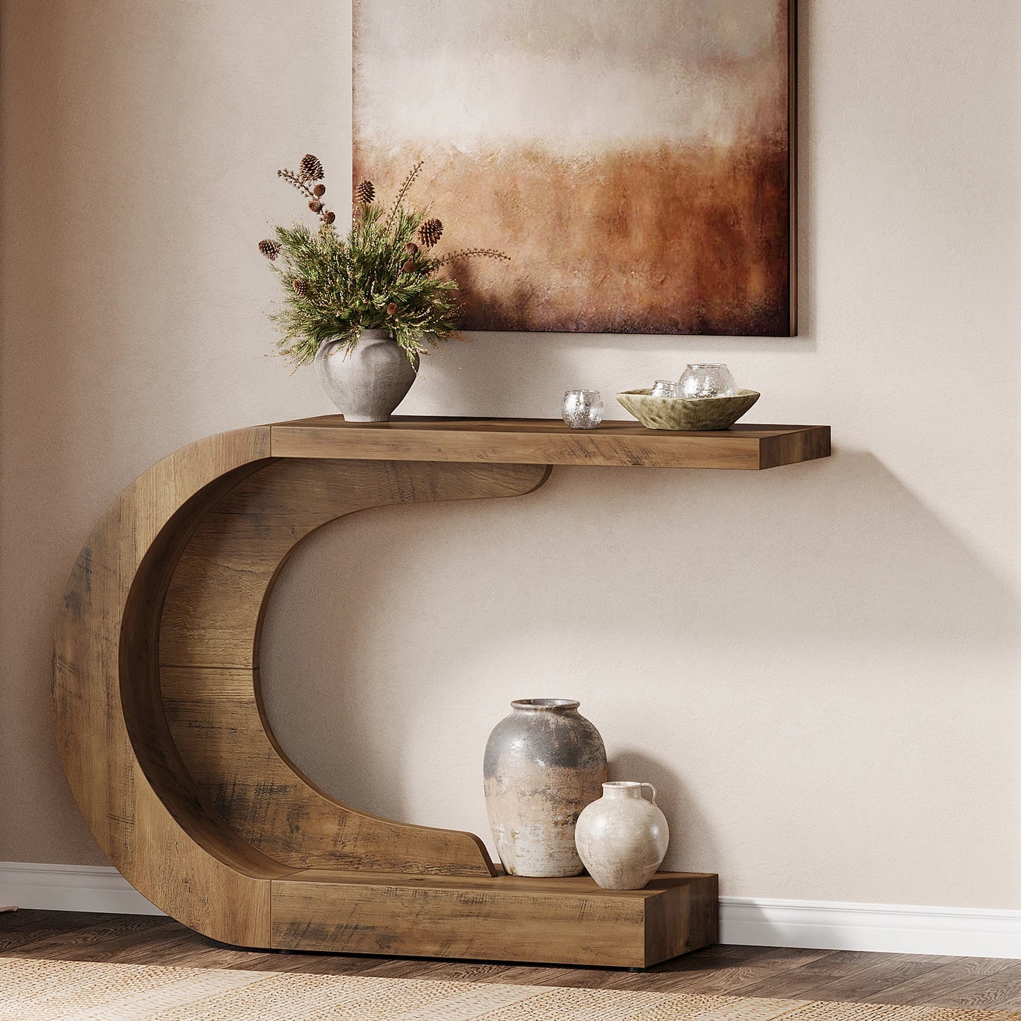 Tribesigns Mid-Century Modern Console Table for Entryway and Living Room