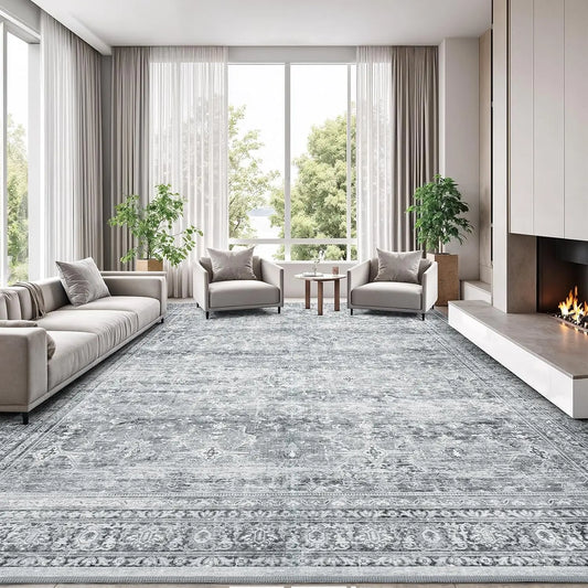 Wool Silk Area Rug With Non Slip Backing And Stripes