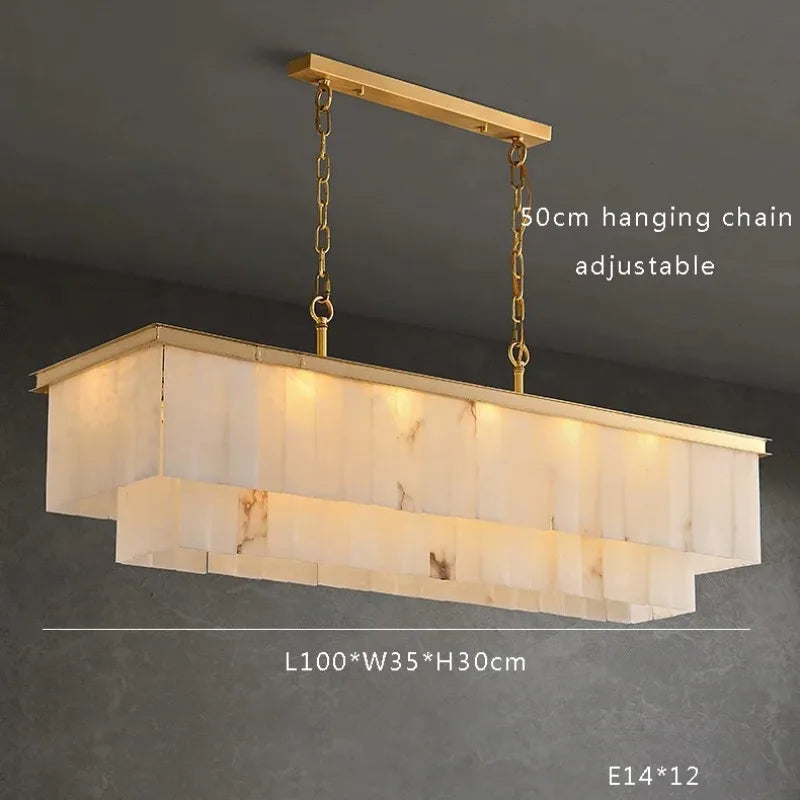 Artpad Vintage Spanish Marble Chandelier Handcrafted Pendant Light