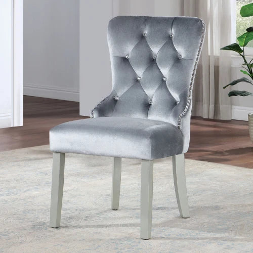 Expandable 7 Piece Dining Set With Leaf And Wingback Chairs