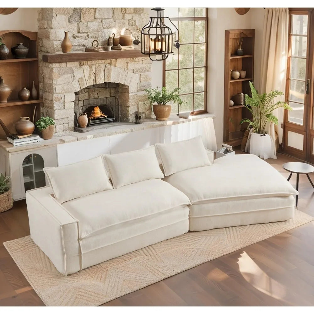 Cloud Soft Boneless Sectional Sofa For LuxuriousLivingroom Comfort Relaxation Beyond