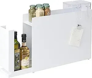 XMSJ Tower Seasoning Condiments Spice Rack With Drawer Kitchen Storage