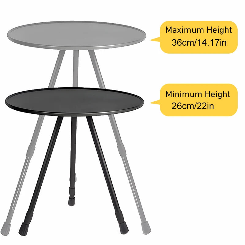 Outdoor Ultralight Folding Round Table Set With Mesh Bag