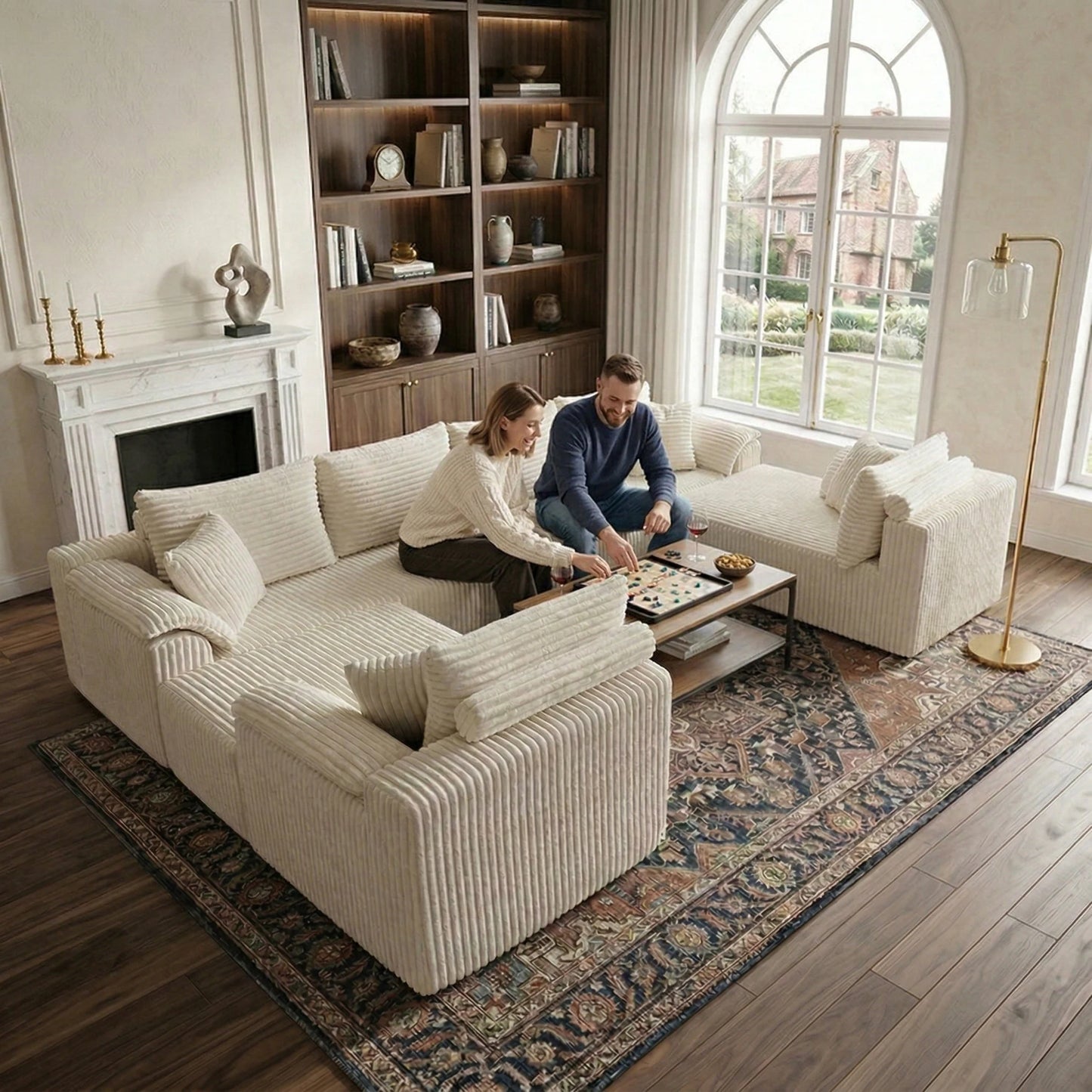 Modular Cloud Sectional Sofa Bed Velvet Frameless Lounge