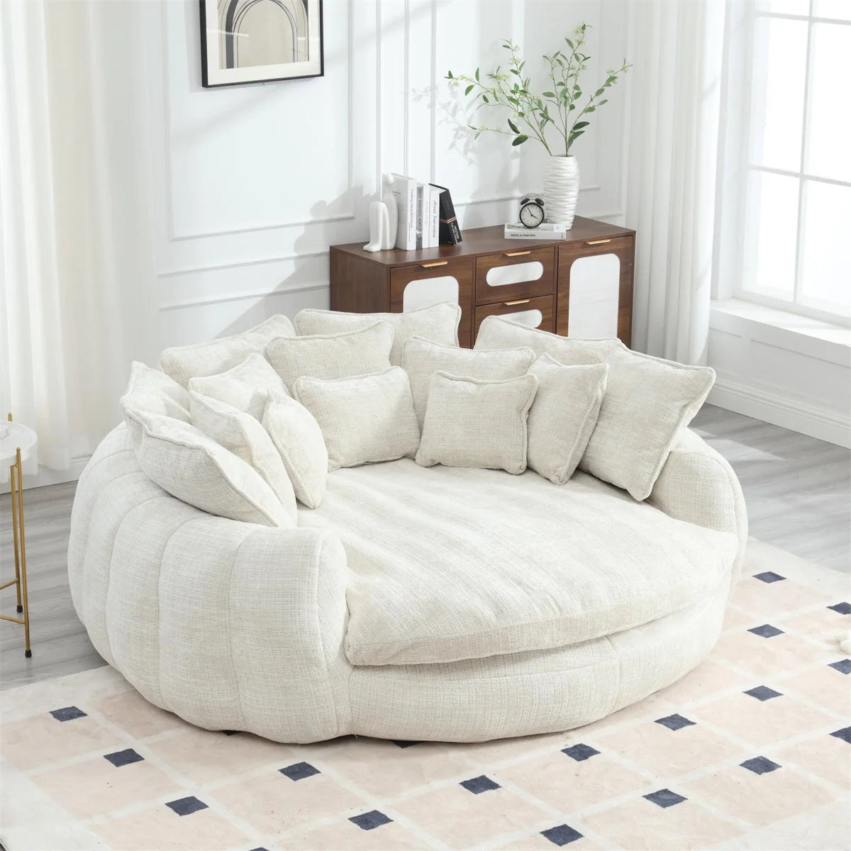 Cloud Chenille Sleeper Sofa With Memory Foam And Pillows