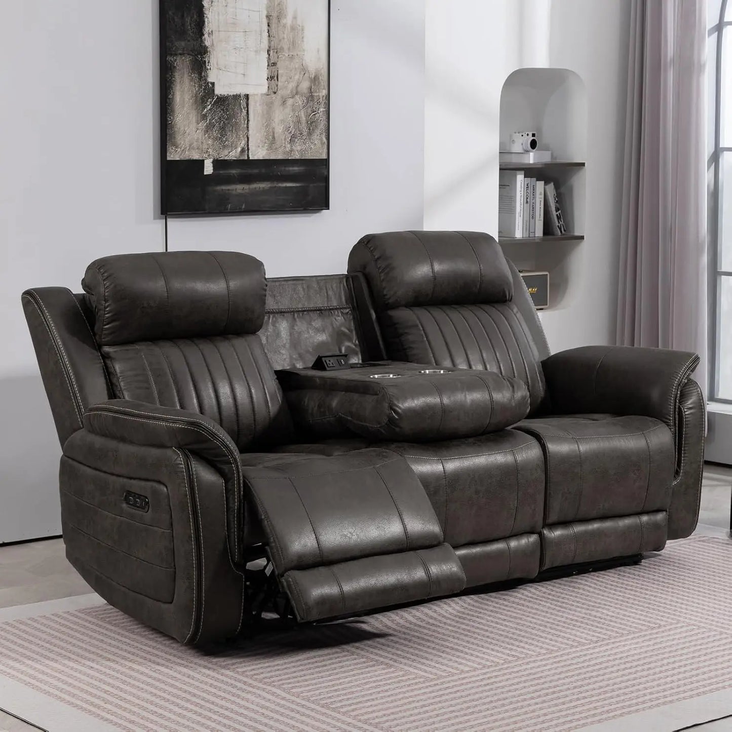 Zero Gravity Power Reclining Loveseat With Adjustable Headrest Wireless Charge