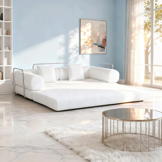 Convertible Sectional Sofa Bed For Small Living Spaces With Space Saving Comfort