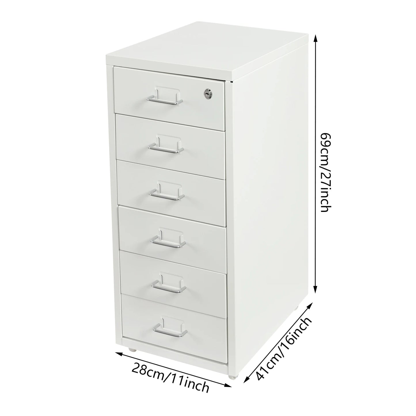 Locking File Cabinet With Metal Wheels For Home Office