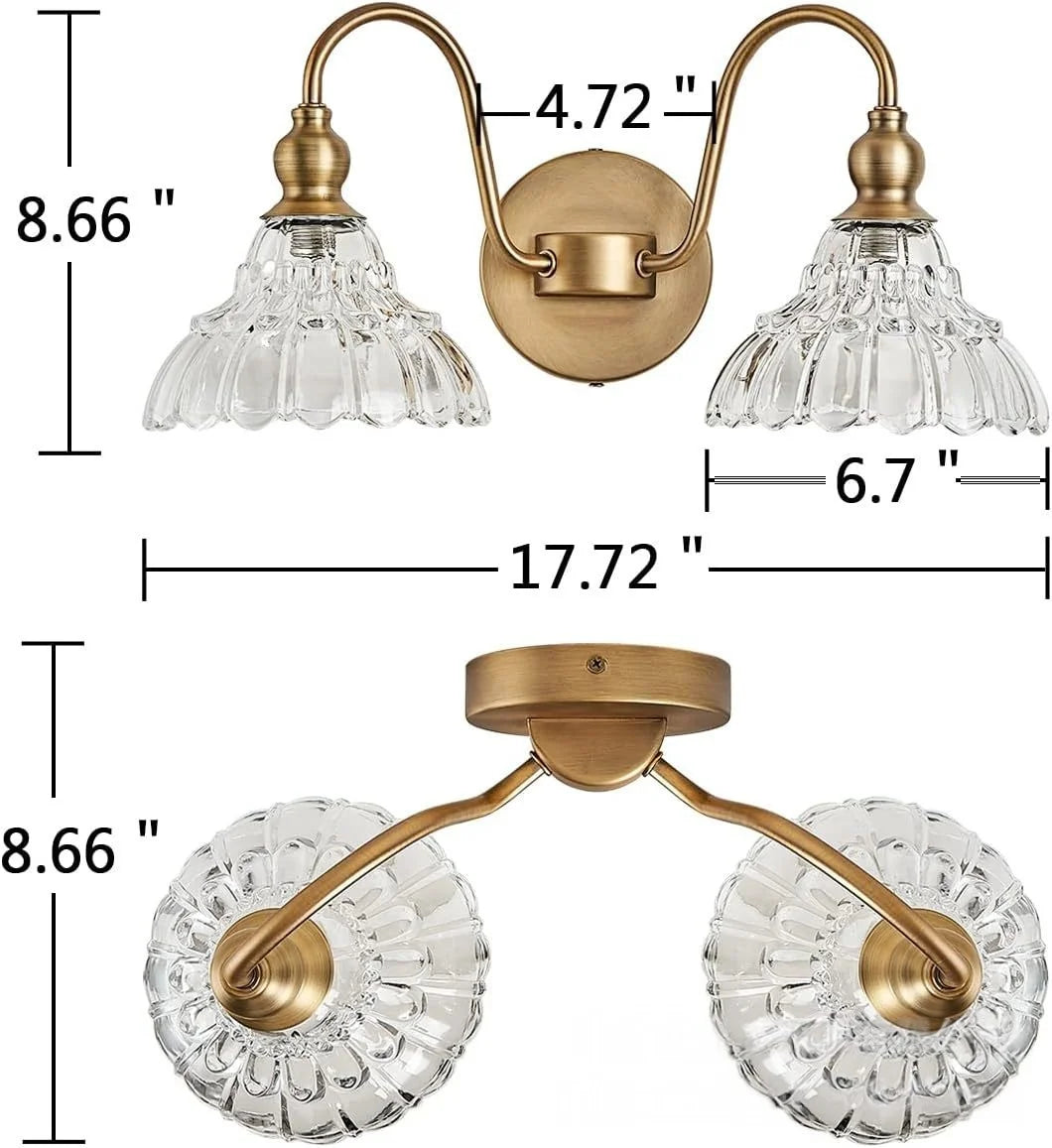 Normichy LED Pendant Light Glass Flower Fixture For Living Room