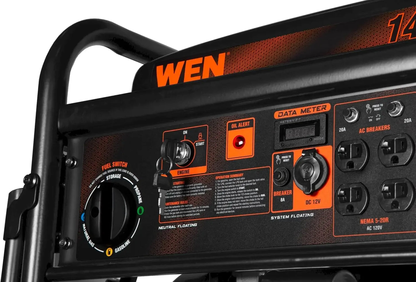 14500 Watt TriFuel Generator 120V 240V Gas Propane Transfer Switch Ready