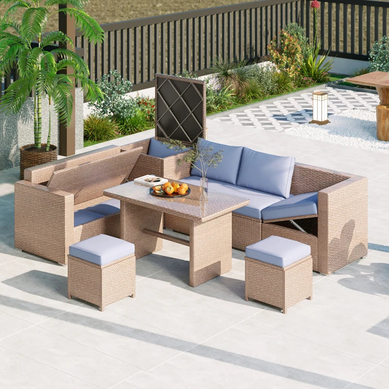 Outdoor All Weather PE Rattan Sofa Set Garden Patio Wicker