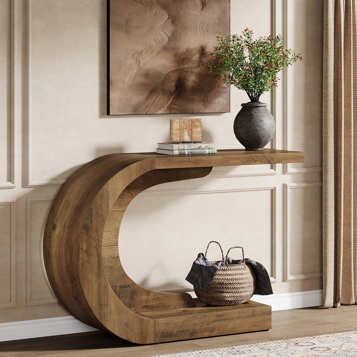 Tribesigns Mid-Century Modern Console Table for Entryway and Living Room