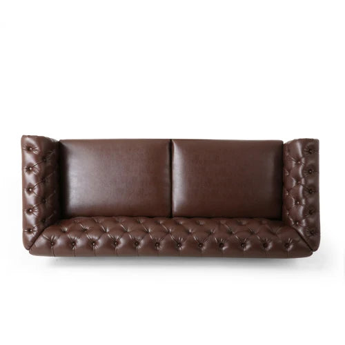 Comfy Sofa With Wooden Legs Retro Style Living Room