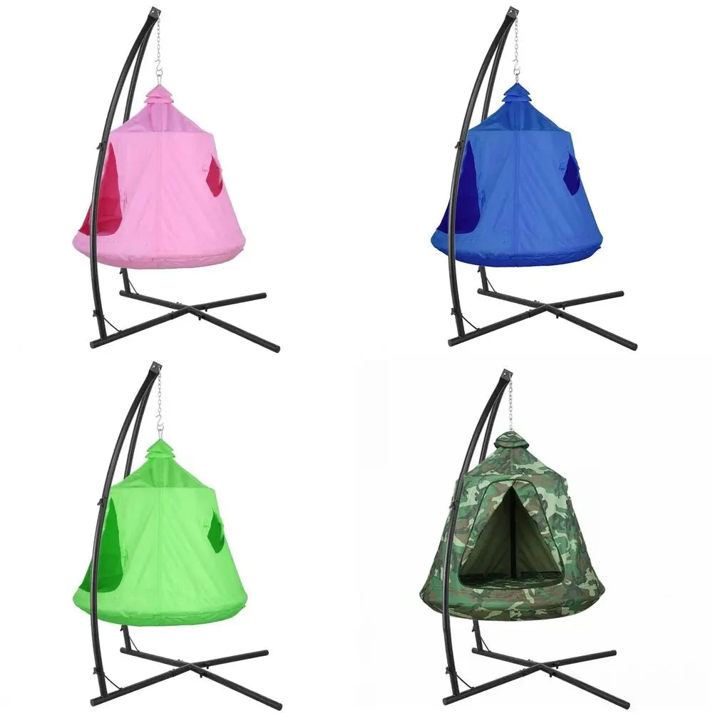 Hammock Chair Stand With Swing Chair LED Lights For Outdoors