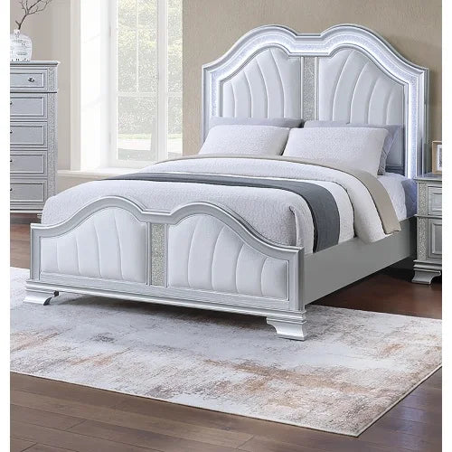 Contemporary Elegant Bed With Built In USB For Bedroom Decor