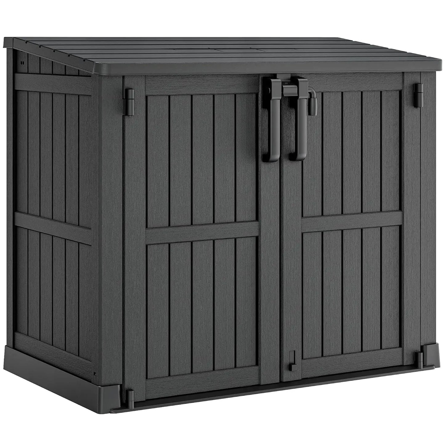 Outdoor Storage Cabinet Resin Shed With Lockable Doors