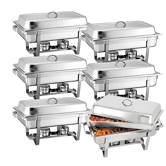 Hign-concerned Stainless Steel Chafing Dish Buffet Set With Lids And Holders For Restaurant Catering