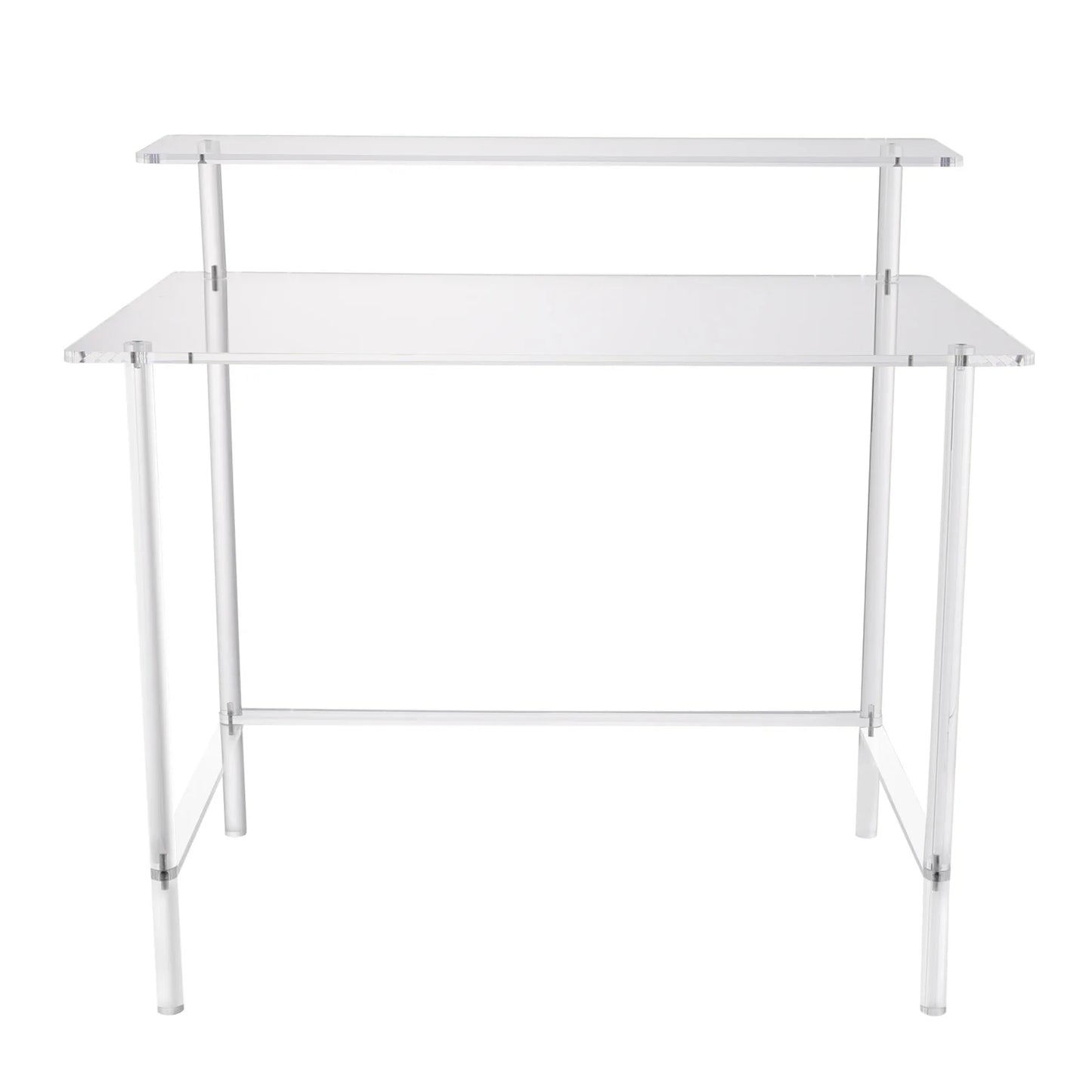 Bymaocar Acrylic Two Tier Computer Desk For Home Office