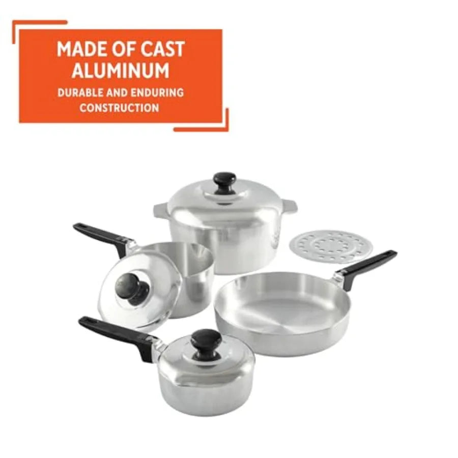 Heavy Duty 8 Piece Cast Aluminum Cajun Cookware Set