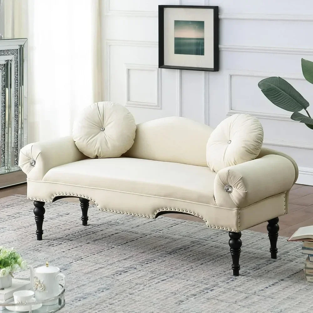 Modern Velvet Loveseat Sofa For Small Spaces Home Furniture