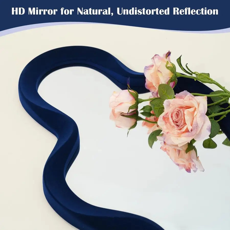Room Mirrors for Wall Decor, 13.8x29.7 Wall Mounted Cloud Mirror for Girl Teen Women Bedroom Decoration, Cute Hanging Wall Art f