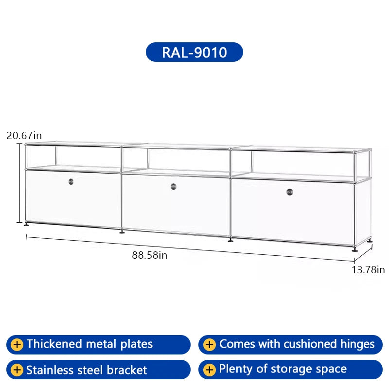 Bigcityfur CornerUnit TV Stand StorageCabinet HeavyDutyMetal DisplayFurniture Framework System
