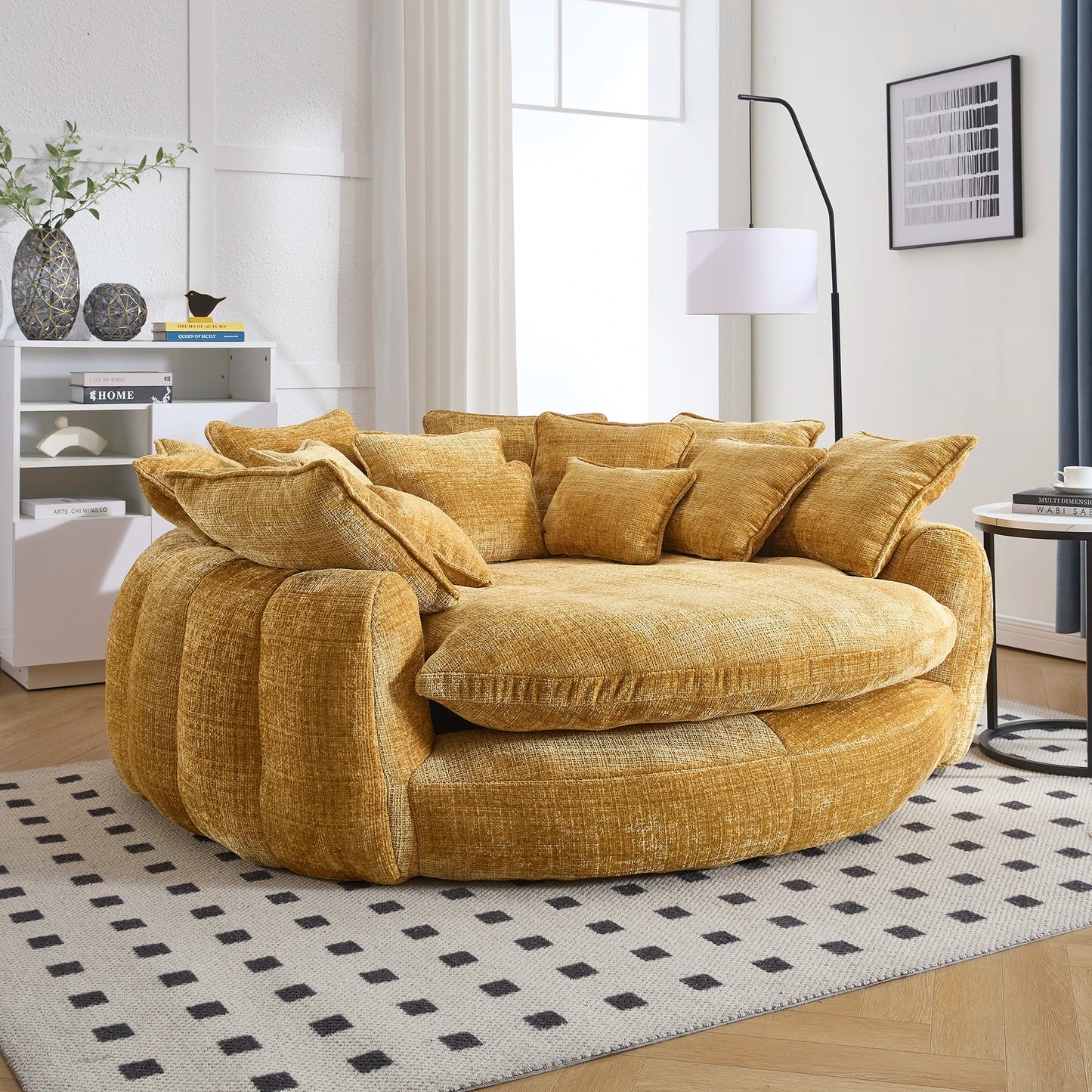 Cloud Chenille Sleeper Sofa With Memory Foam And Pillows