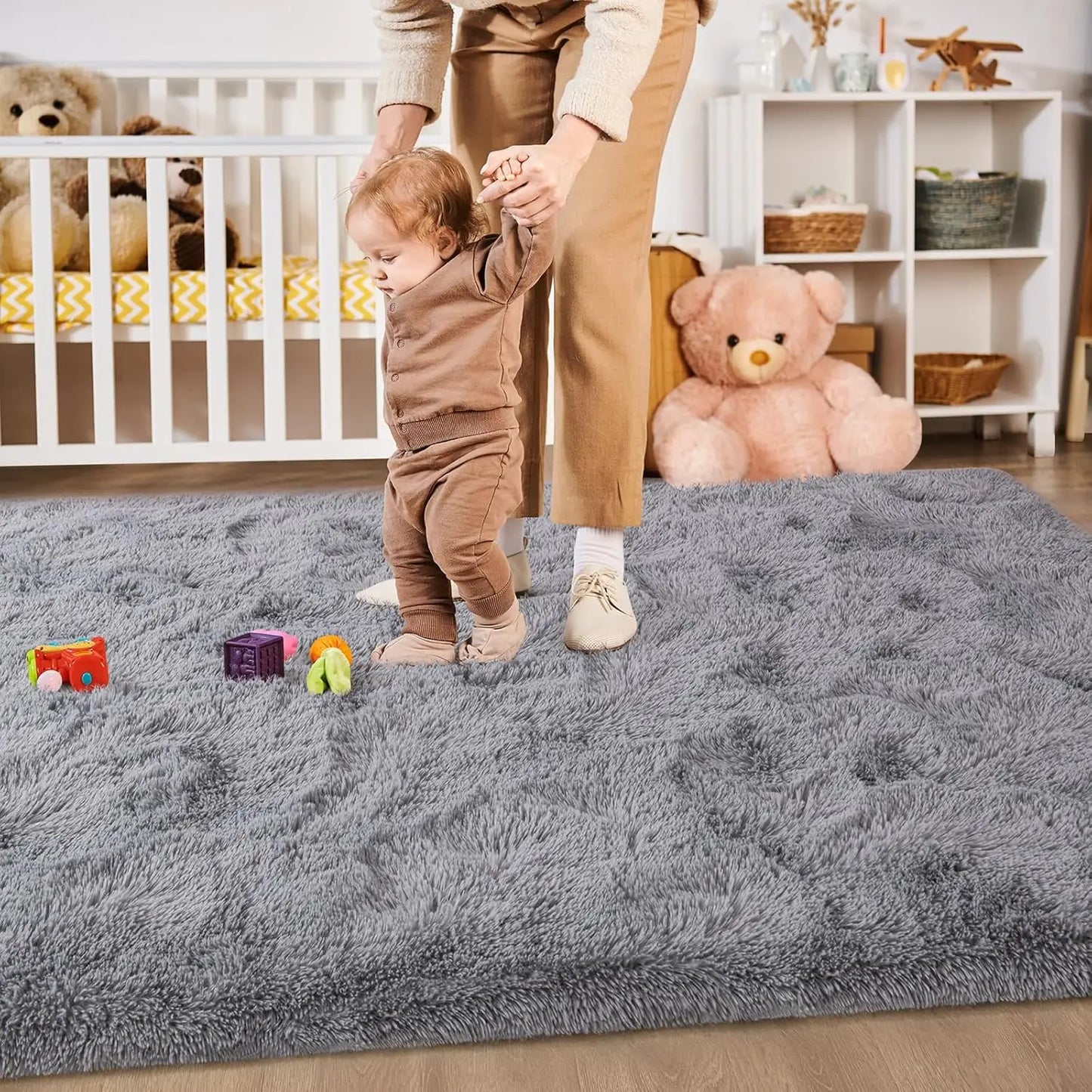 Soft Modern Shag Rug For Living Room Bedroom Non Slip