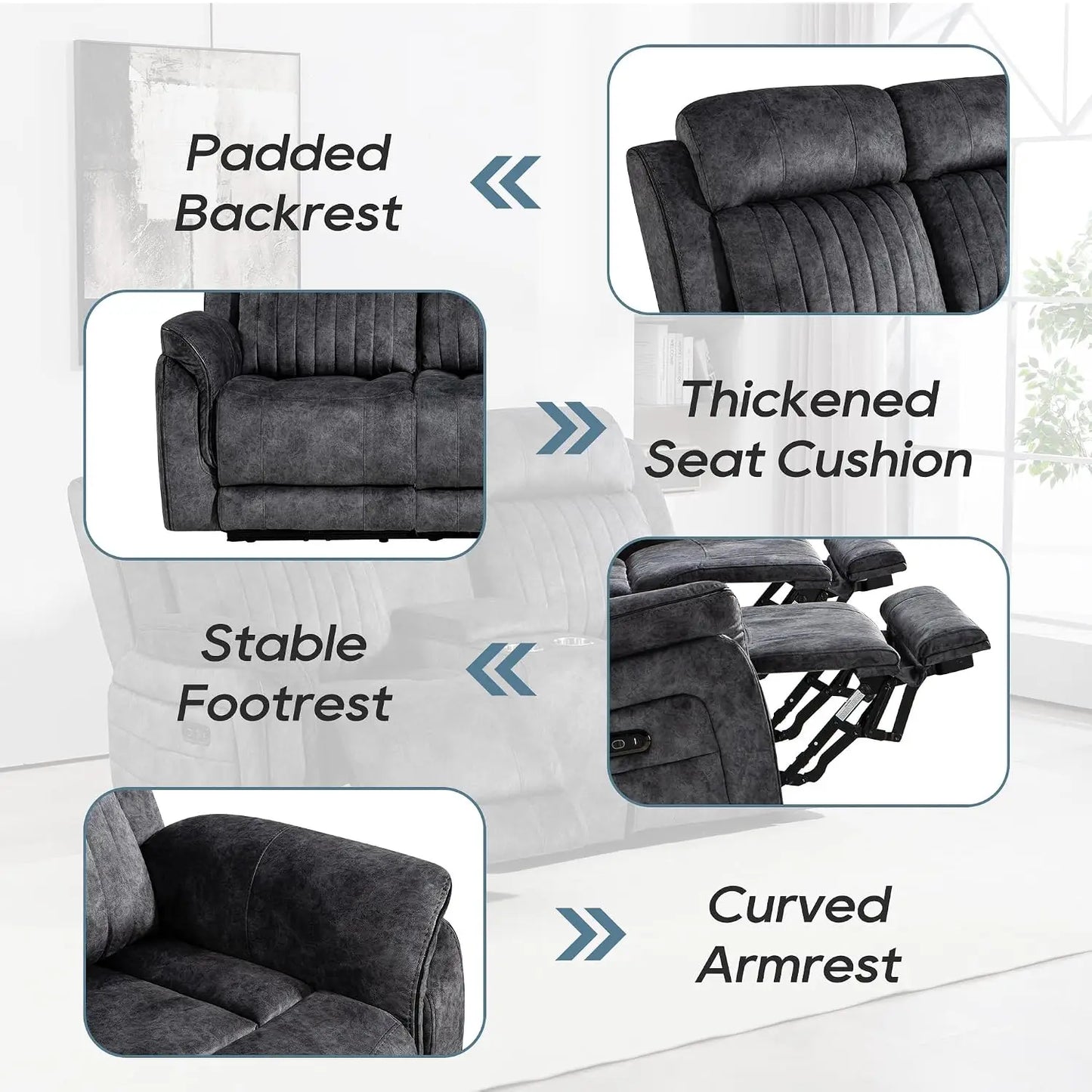 Zero Gravity Power Reclining Loveseat With Adjustable Headrest Wireless Charge