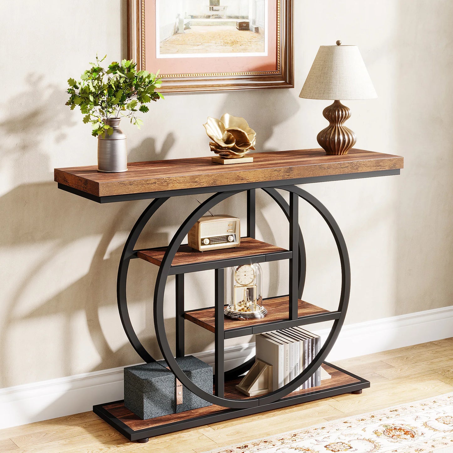 Tribesigns 4-Tier Console Table For Entryway Hallway Living Room