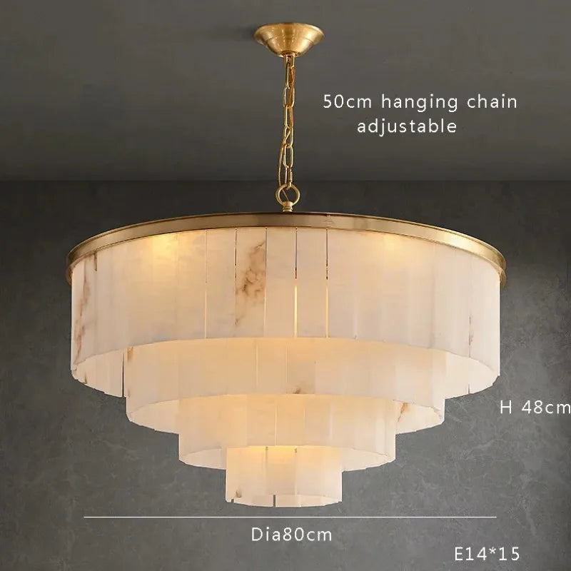 Artpad Vintage Spanish Marble Chandelier Handcrafted Pendant Light