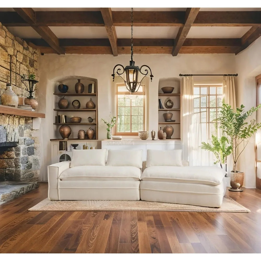 Cloud Soft Boneless Sectional Sofa For LuxuriousLivingroom Comfort Relaxation Beyond