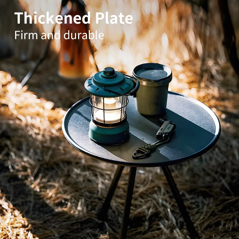 Outdoor Ultralight Folding Round Table Set With Mesh Bag
