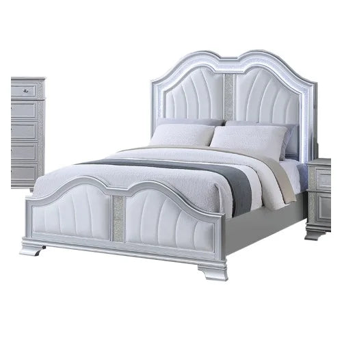 Contemporary Elegant Bed With Built In USB For Bedroom Decor