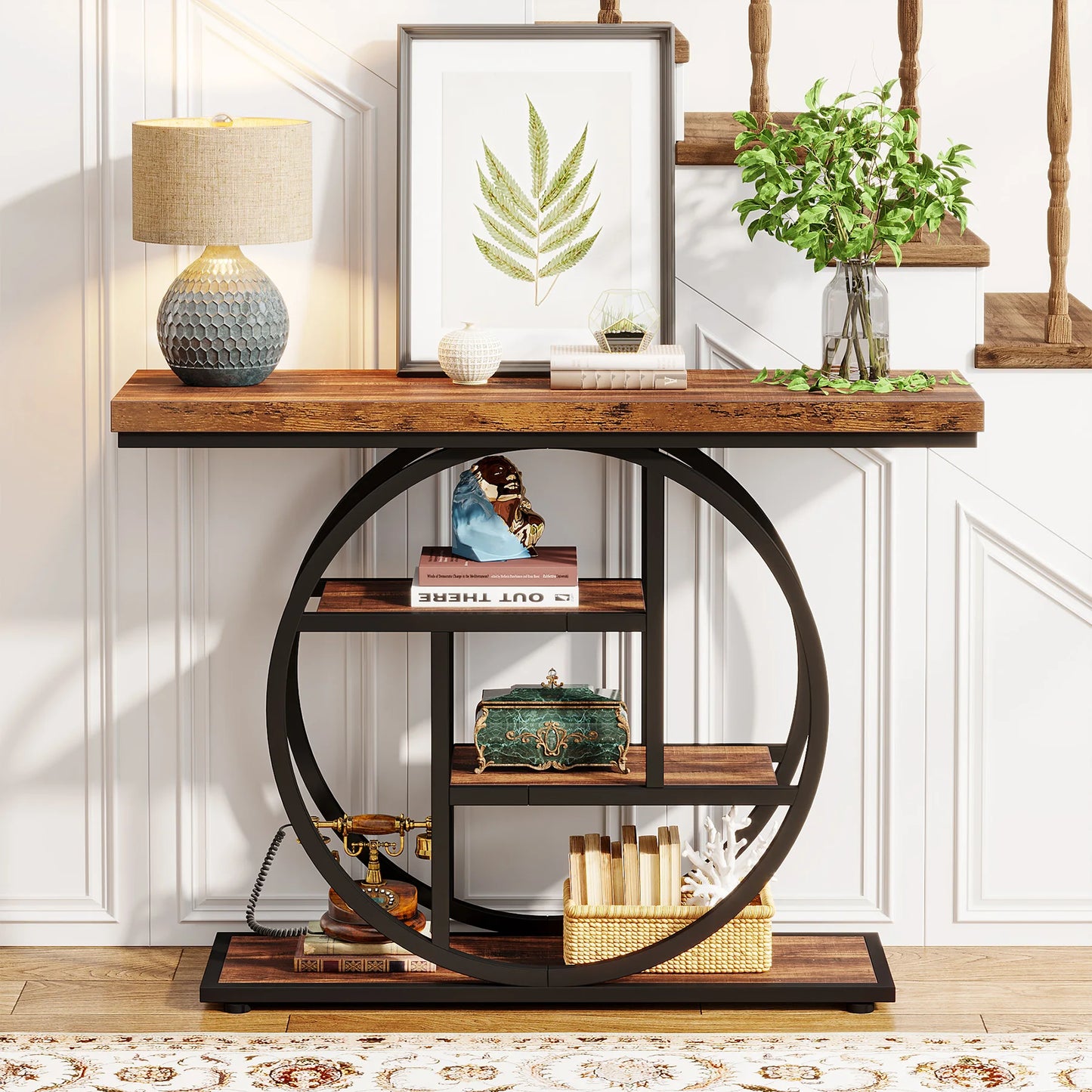 Tribesigns 4-Tier Console Table For Entryway Hallway Living Room