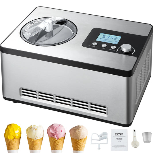 VEVOR Automatic Ice Cream Maker With Built In Compressor Sorbet