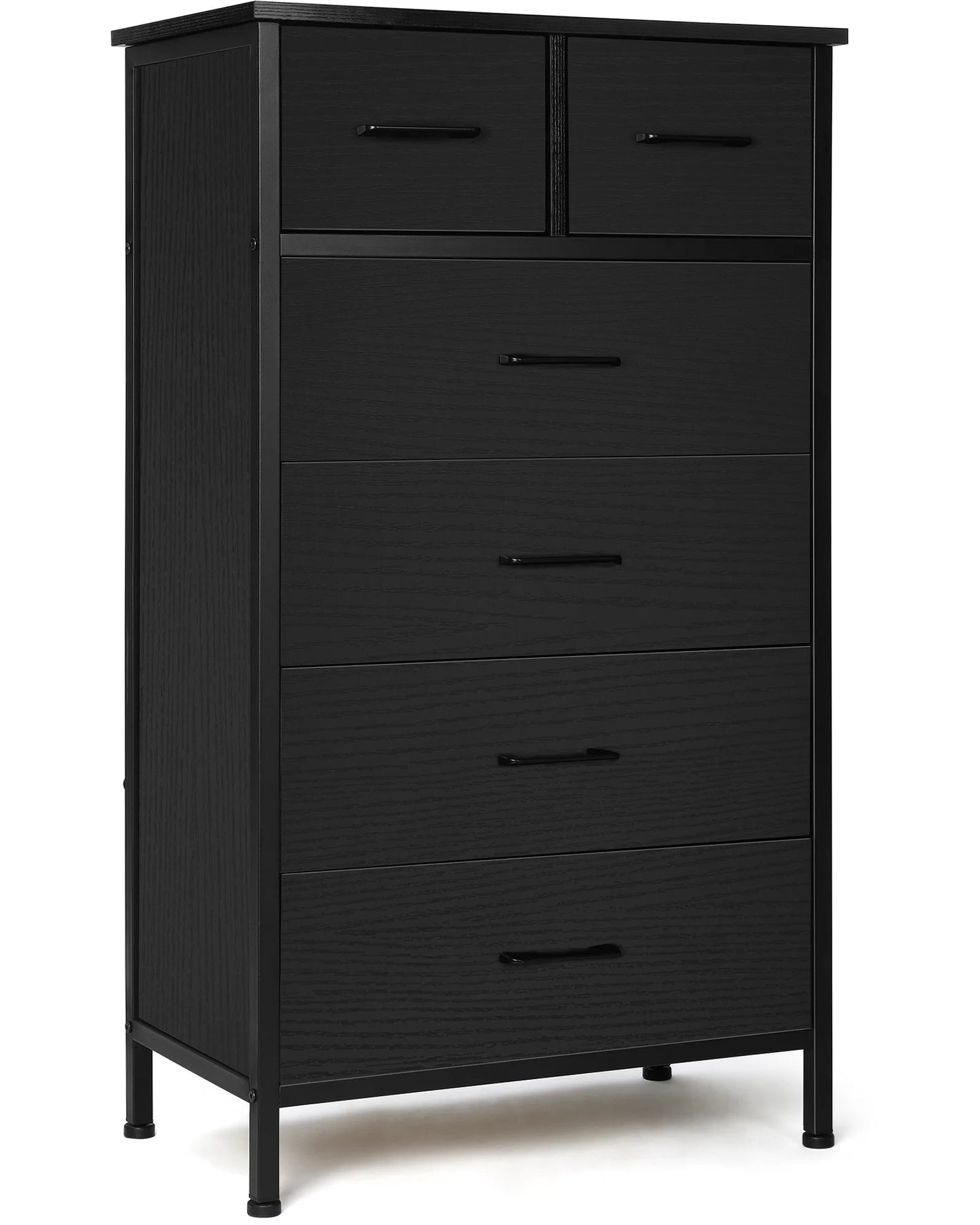 6-Drawer Chest Dresser With Steel Frame For Bedroom Living Room