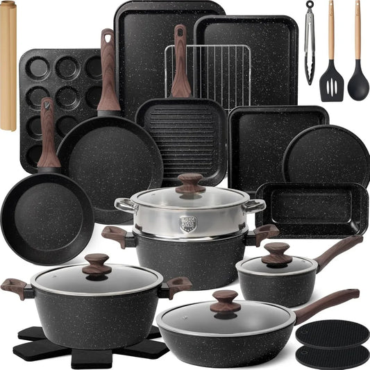 Iosn Pots And Pans Set Nonstick 31 Piece Kitchen Cookware