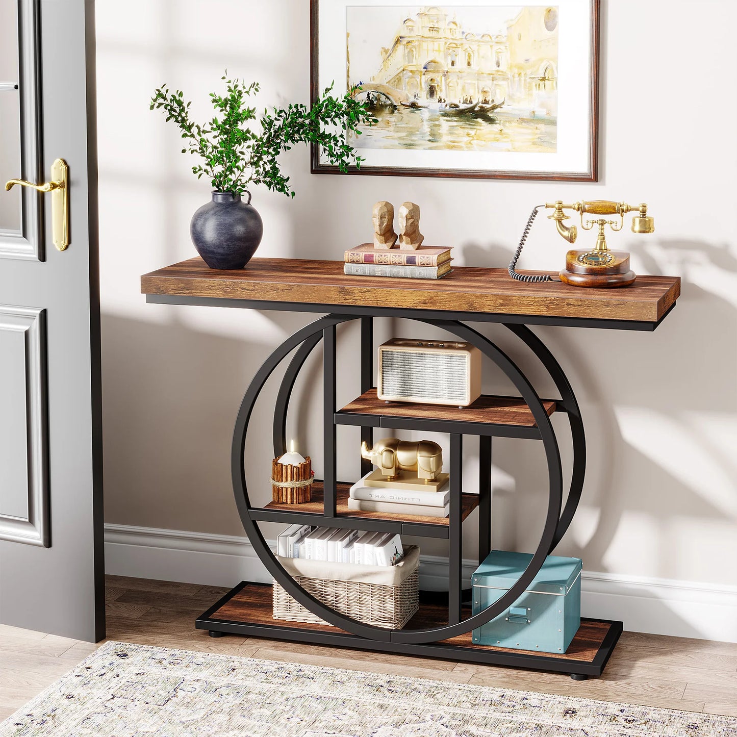 Tribesigns 4-Tier Console Table For Entryway Hallway Living Room