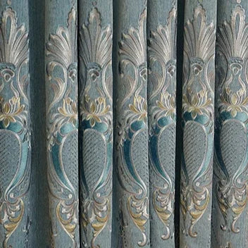 European Style Luxury Chenille Curtains for Living Room Bedroom Dining High Blackout Hollow Embroidered Window Drape Custom Size