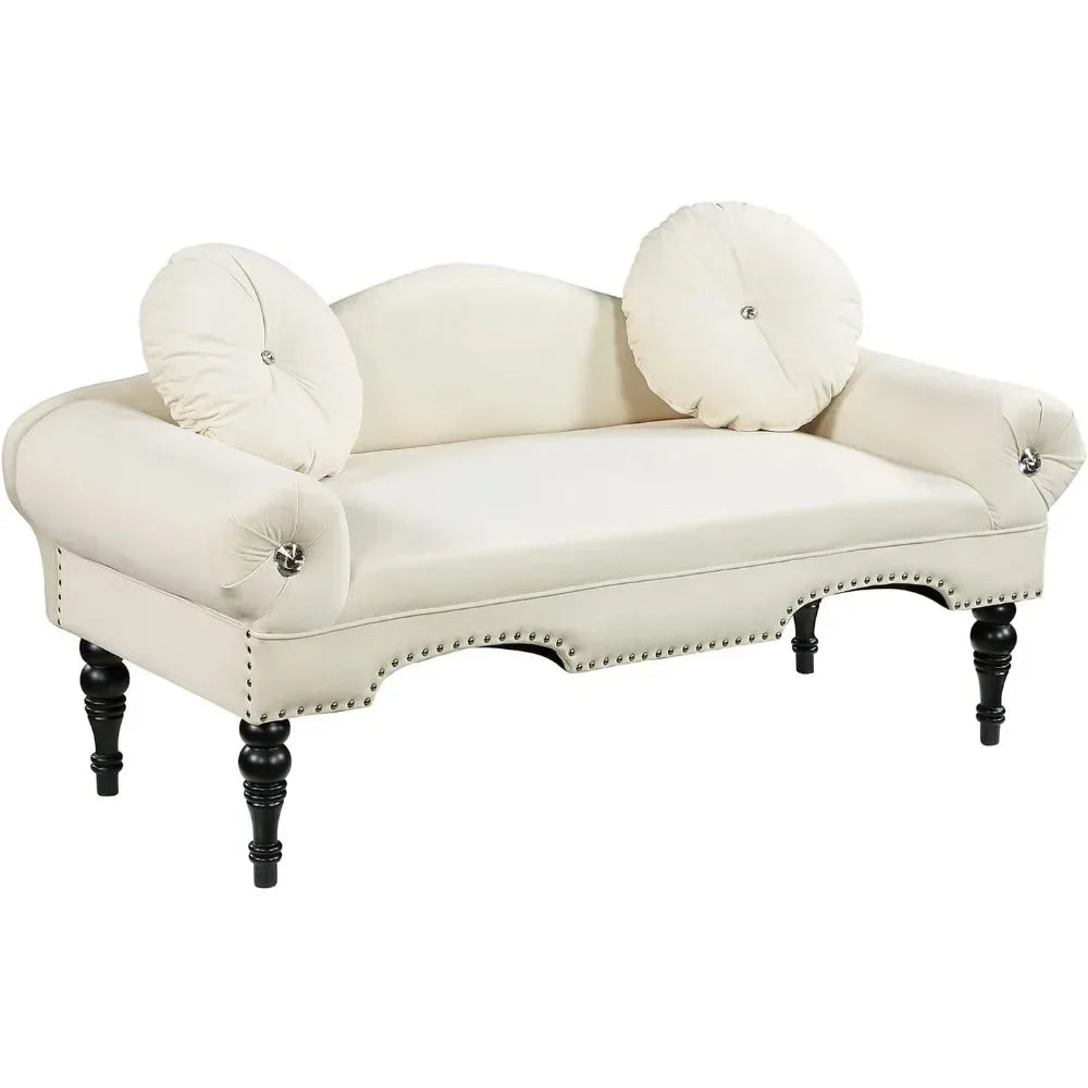 Modern Velvet Loveseat Sofa For Small Spaces Home Furniture