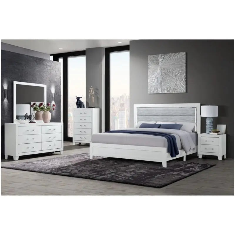 Five Piece Bedroom Set With LED Lighting