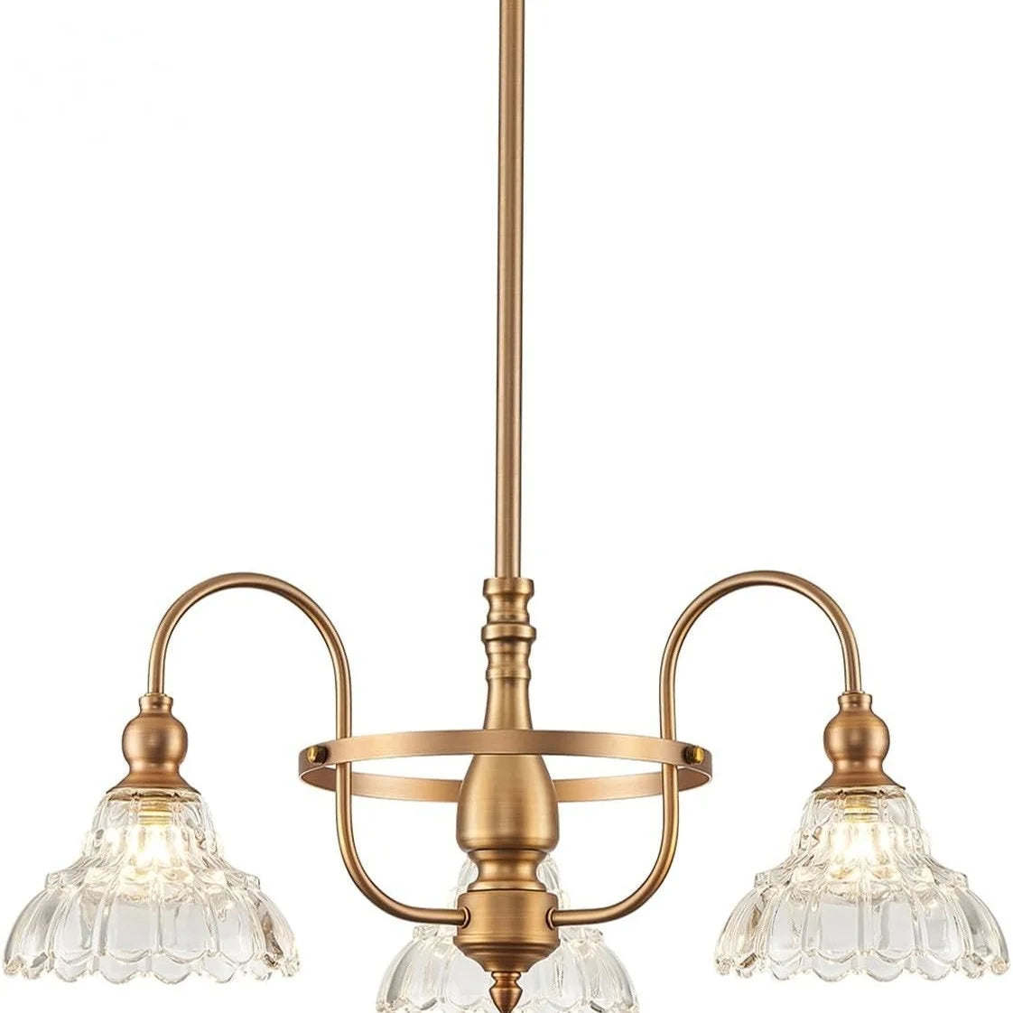 Normichy LED Pendant Light Glass Flower Fixture For Living Room