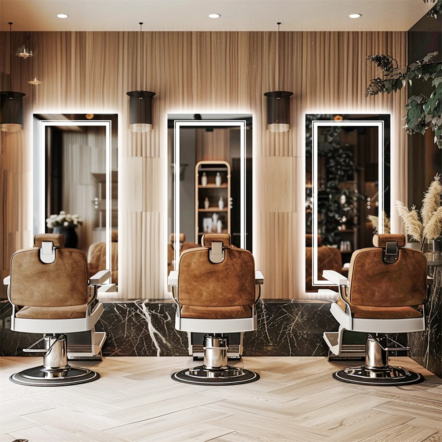 BORWART Illuminated Fogless Rectangular Bathroom Mirror