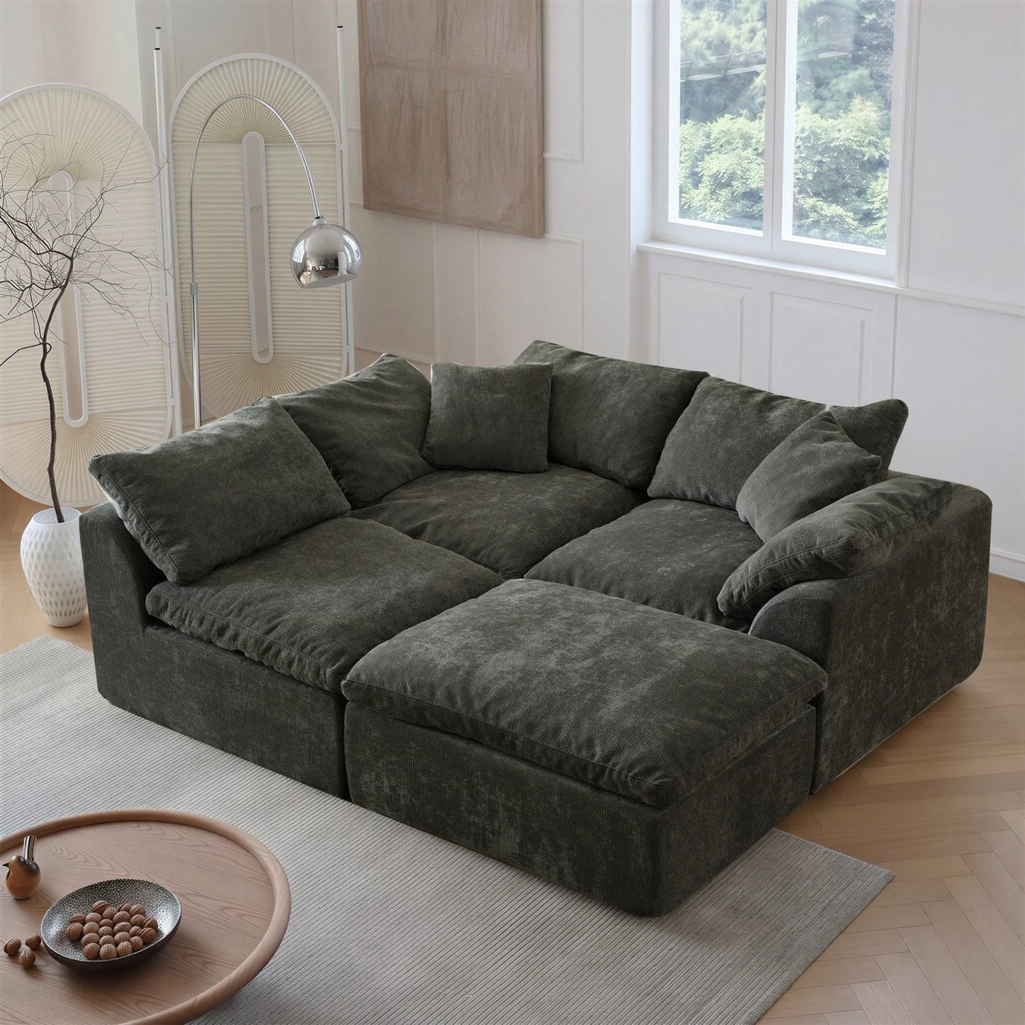 Yeflixvrau Modern Modular Sectional Sofa Cloud Couch With Removable Cushions