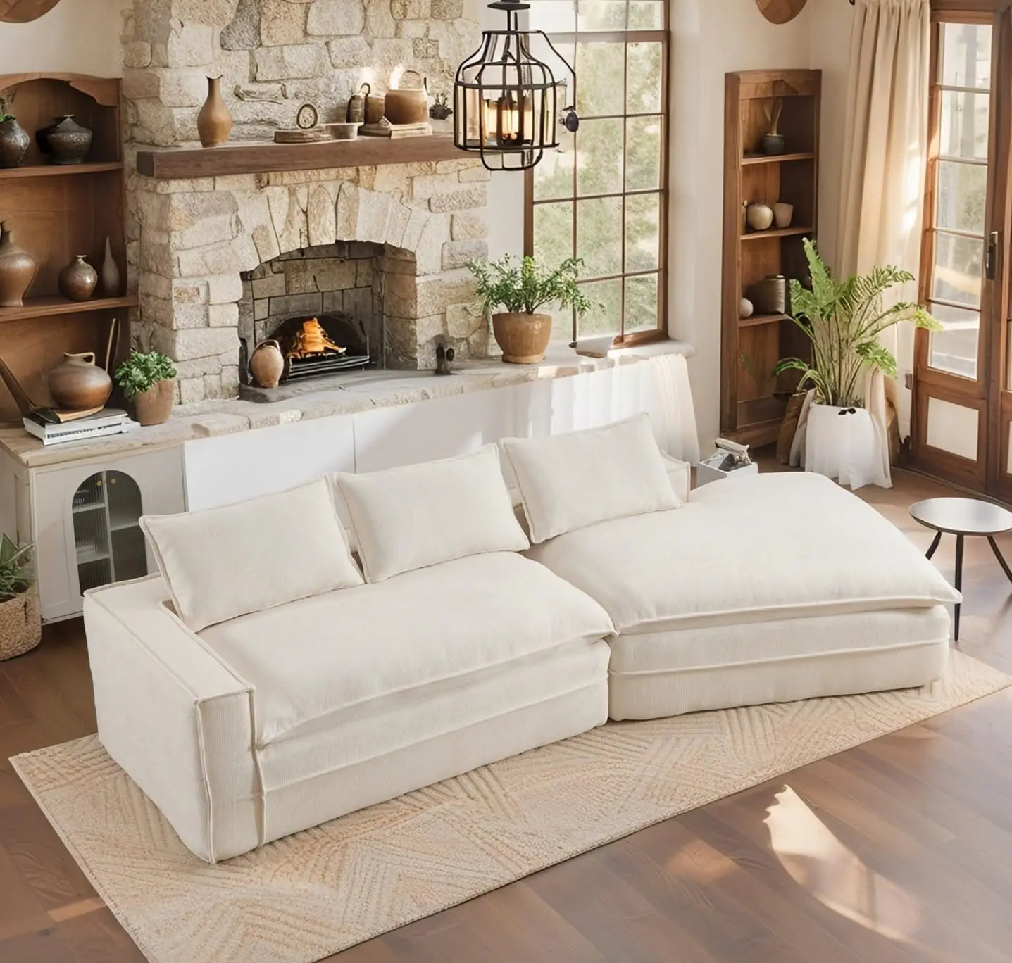 Cloud Soft Boneless Sectional Sofa For LuxuriousLivingroom Comfort Relaxation Beyond