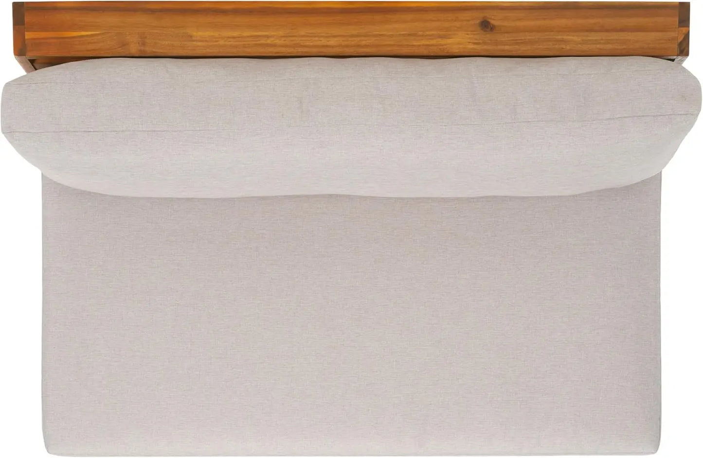 Outdoor Collection Dune NaturalLight Grey Solid Wood Sofa